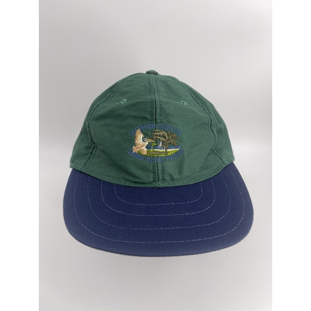 Rare Vtg Wilson Golf Hat Men Made USA Snapback 90s Keowee Key Club Green Blue